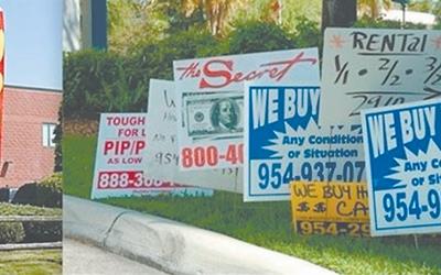 Enforcement of Temporary Sign Rules Helps Clear the Visual Clutter